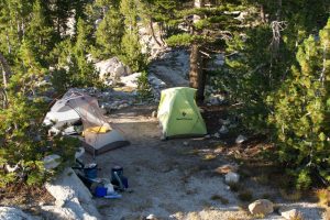 John Muir Trail - Camping in Pre-Existing Site