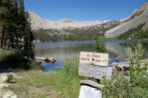 John Muir Trail - Fire Restriction near Duck Lake