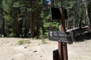 John Muir Trail - Waymarker near Le Conte Ranger Station